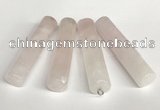 NGP5768 13*58mm tube rose quartz pendants wholesale