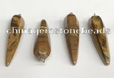 NGP5775 14*55mm teardrop iron tiger pendants wholesale