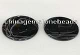 NGP5801 48mm - 53mm flat round agate pendants wholesale