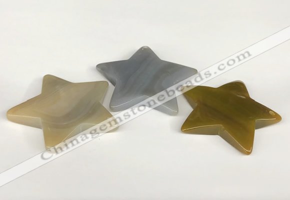 NGP5806 50mm star agate gemstone pendants wholesale