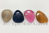 NGP5821 32*50mm faceted oval agate gemstone pendants wholesale