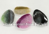 NGP5822 35*55mm - 40*60mm faceted freeform agate gemstone pendants