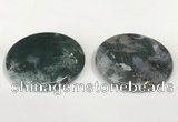 NGP5831 50mm flat round agate gemstone pendants wholesale