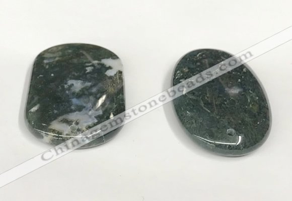 NGP5833 35*55mm oval agate gemstone pendants wholesale