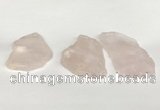 NGP5850 30*45mm - 40*60mm freeform rose quartz slab pendants