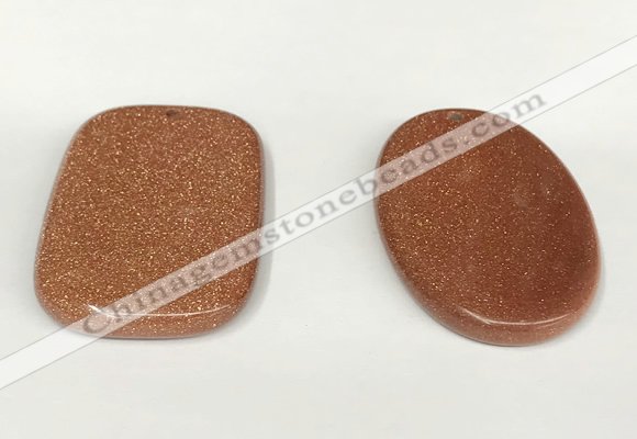 NGP5857 35*55mm freeform goldstone pendants wholesale
