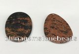 NGP5860 35*55mm freeform mahogany obsidian pendants wholesale