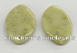 NGP5862 35*55mm marquise lemon jade pendants wholesale