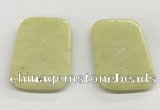 NGP5864 35*55mm rectangle lemon jade pendants wholesale