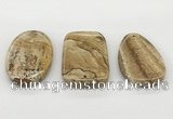 NGP5871 35*55mm freeform picture jasper pendants wholesale