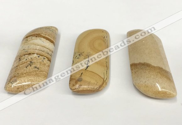 NGP5872 20*55mm - 22*60mm marquise picture jasper pendants