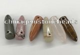 NGP5876 12*38mm cone mixed gemstone pendants wholesale