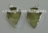 NGP6007 22*30mm - 25*35mm arrowhead lemon quartz pendants