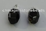 NGP6015 18*30mm - 22*35mm freeform smoky quartz pendants