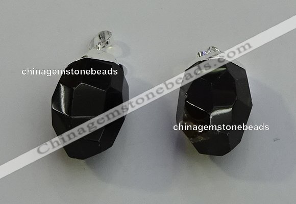 NGP6015 18*30mm - 22*35mm freeform smoky quartz pendants
