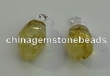 NGP6016 18*30mm - 22*35mm freeform citrine gemstone pendants