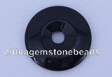 NGP602 5pcs 5*35mm black agate gemstone donut pendants wholesale