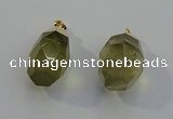 NGP6021 18*30mm - 22*35mm freeform lemon quartz pendants