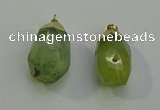 NGP6022 18*30mm - 22*35mm freeform green rutilated quartz pendants