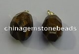 NGP6024 18*30mm - 22*35mm freeform yellow tiger eye pendants