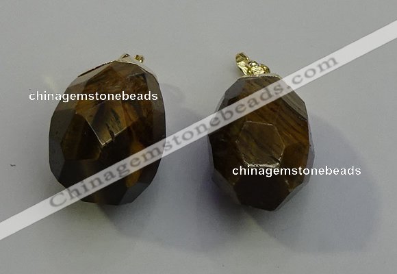 NGP6024 18*30mm - 22*35mm freeform yellow tiger eye pendants