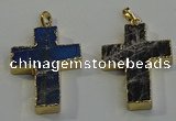 NGP6043 30*40mm - 35*45mm cross labradorite pendants