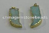 NGP6055 15*40mm - 18*45mm horn amazonite pendants