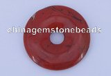 NGP606 5pcs 5*40mm red jasper gemstone donut pendants wholesale