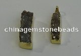 NGP6061 10*35mm - 10*40mm rectangle druzy agate pendants