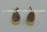 NGP6079 15*25mm – 18*30mm flat teardrop druzy agate pendants