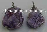 NGP6086 35*40mm – 45*50mm freeform druzy quartz pendants