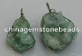 NGP6088 35*40mm – 45*50mm freeform druzy quartz pendants