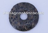 NGP609 5pcs 5*45mm kambaba jasper gemstone donut pendants wholesale