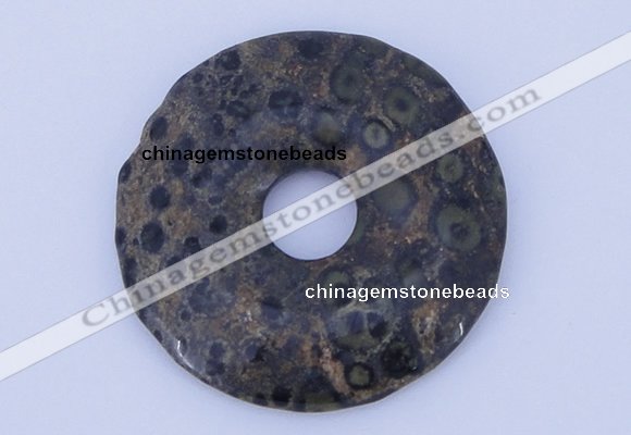 NGP609 5pcs 5*45mm kambaba jasper gemstone donut pendants wholesale