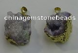NGP6092 35*40mm – 45*50mm freeform druzy quartz pendants
