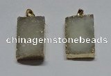 NGP6094 20*30mm – 22*35mm rectangle druzy quartz pendants