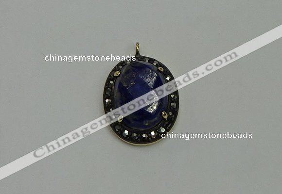 NGP6102 20*25mm - 22*30mm oval lapis lazuli pendants wholesle