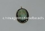 NGP6103 20*25mm - 22*30mm oval amazonite pendants wholesle