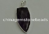 NGP6106 12*35mm - 15*40mm arrowhead amethyst pendants