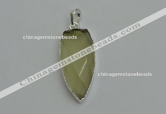 NGP6108 12*35mm - 15*40mm arrowhead lemon quartz pendants