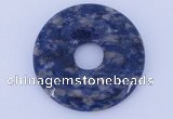 NGP611 5pcs 7*40mm new sodalite gemstone donut pendants wholesale