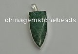 NGP6112 12*35mm - 15*40mm arrowhead amazonite pendants