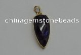 NGP6116 12*35mm - 15*40mm arrowhead amethyst pendants