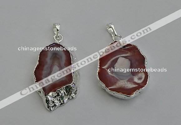 NGP6132 20*30mm - 25*35mm freeform druzy agate pendants wholesale