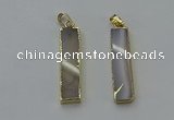 NGP6148 8*35mm - 10*40mm rectangle agate pendants wholesale