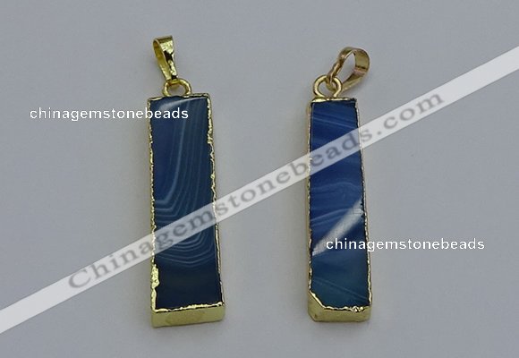 NGP6153 8*35mm - 10*40mm rectangle agate pendants wholesale