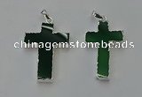 NGP6161 25*40mm - 30*40mm cross agate gemstone pendants