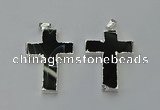 NGP6163 25*40mm - 30*40mm cross agate gemstone pendants
