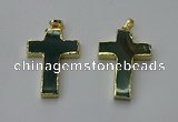 NGP6171 25*40mm - 30*40mm cross agate gemstone pendants