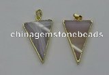 NGP6176 25*35mm - 30*40mm triangle agate gemstone pendants